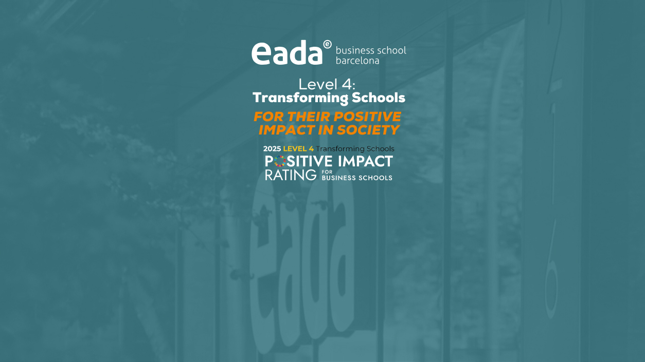 EADA Business School consolida la seva posició al Positive Impact Rating 2025 com una de les escoles de negocis més transformadores i amb millor impacte per al món